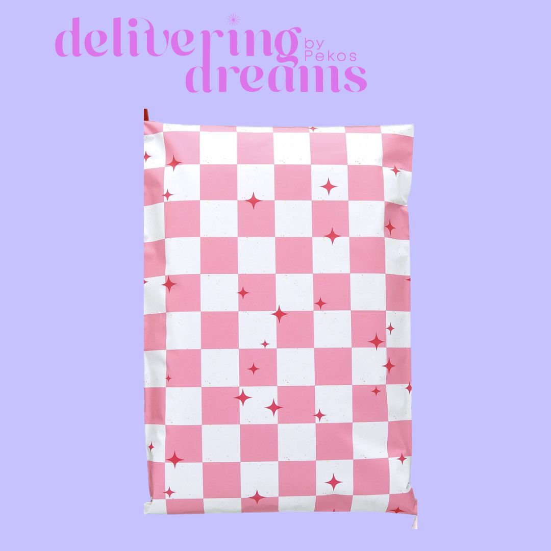 Pink Check 7 x 10 - Paquete de 10