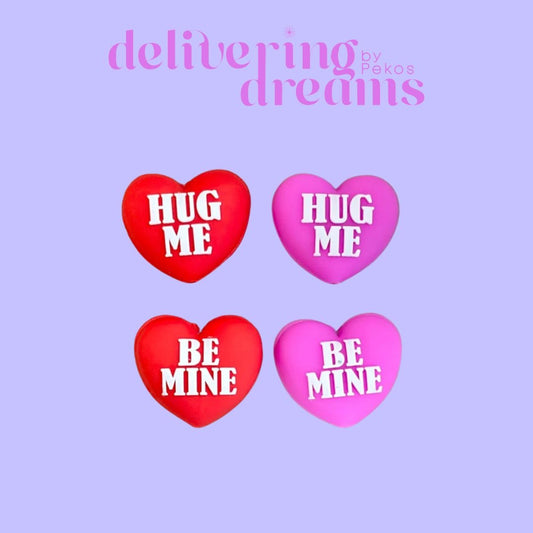 3D Red/Pink Heart Focal