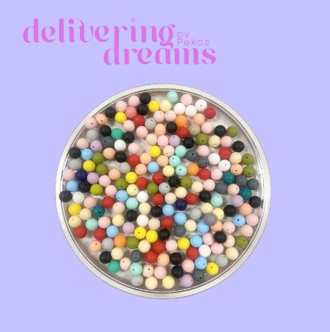 15mm Sillicone Beads Solid Color Beads - Paquete de 15