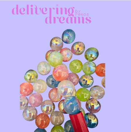 16MM Glitter Mix Color Beads - Paquete de 5