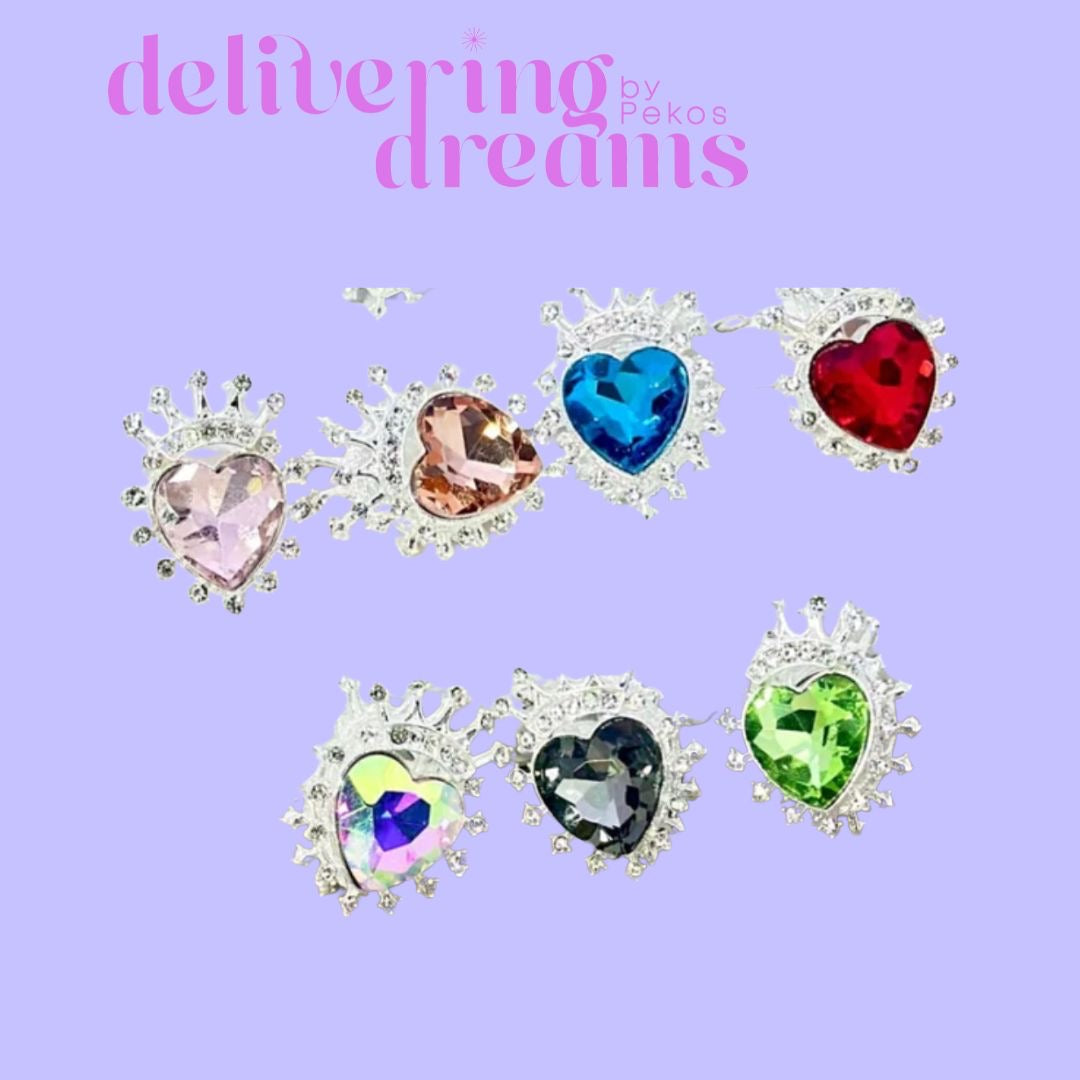 Bling Bling Silver Heart with clear Rhinestones