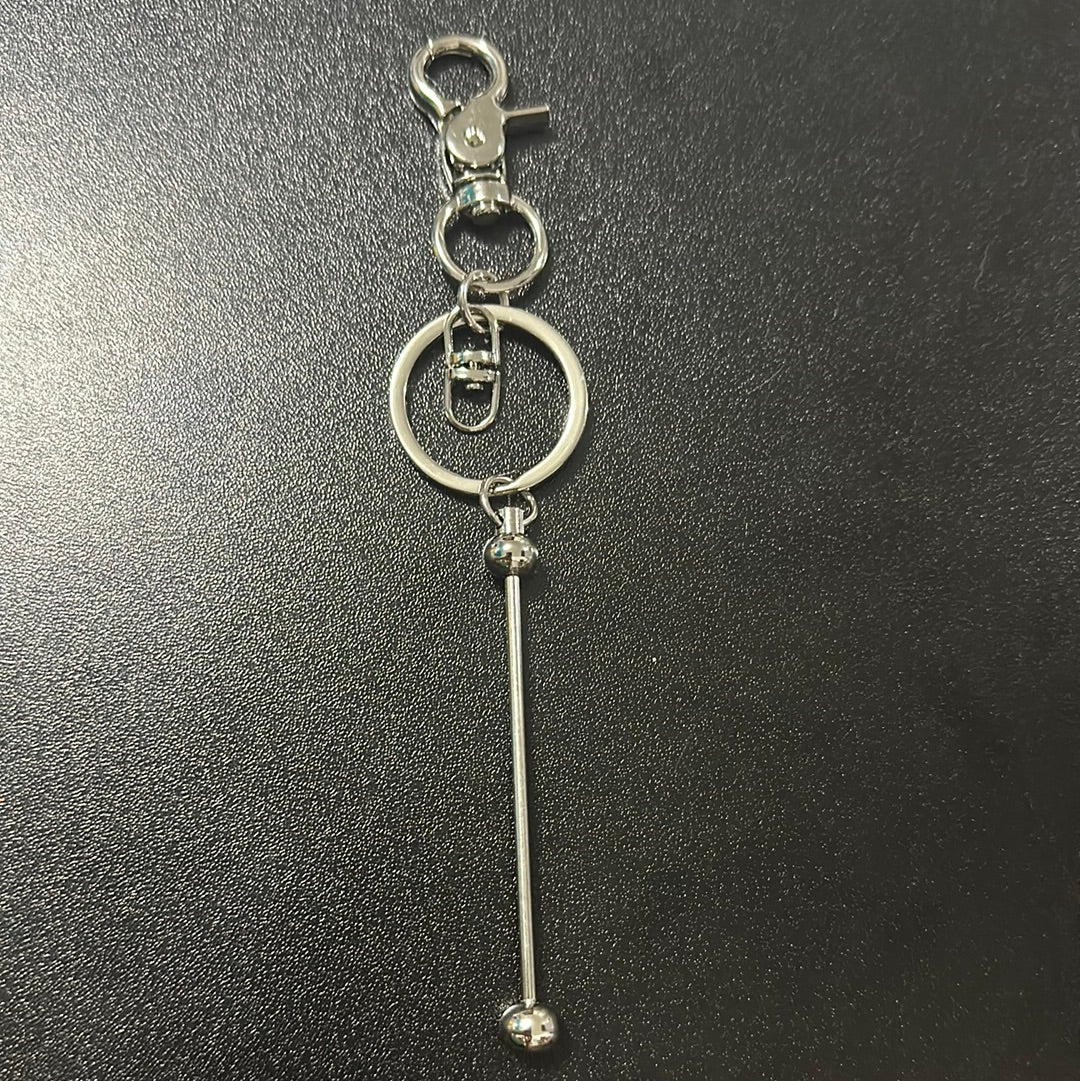 Metal Beadable Keychains with Bar and New Style Small Lobster Clasp