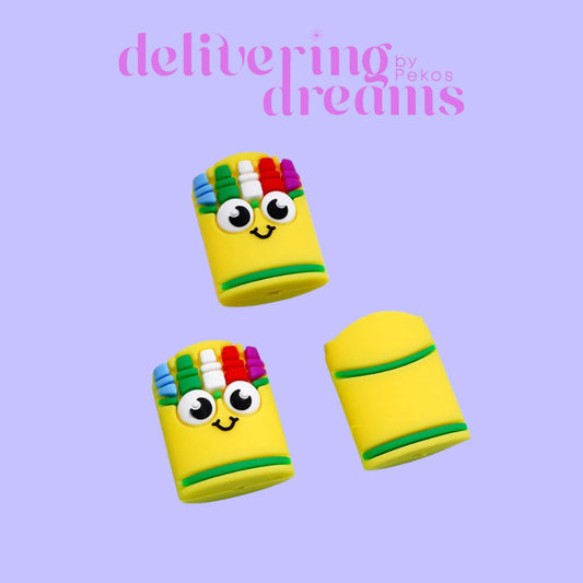 3D Cute Yellow Pen Pencil Bag Box Teacher School