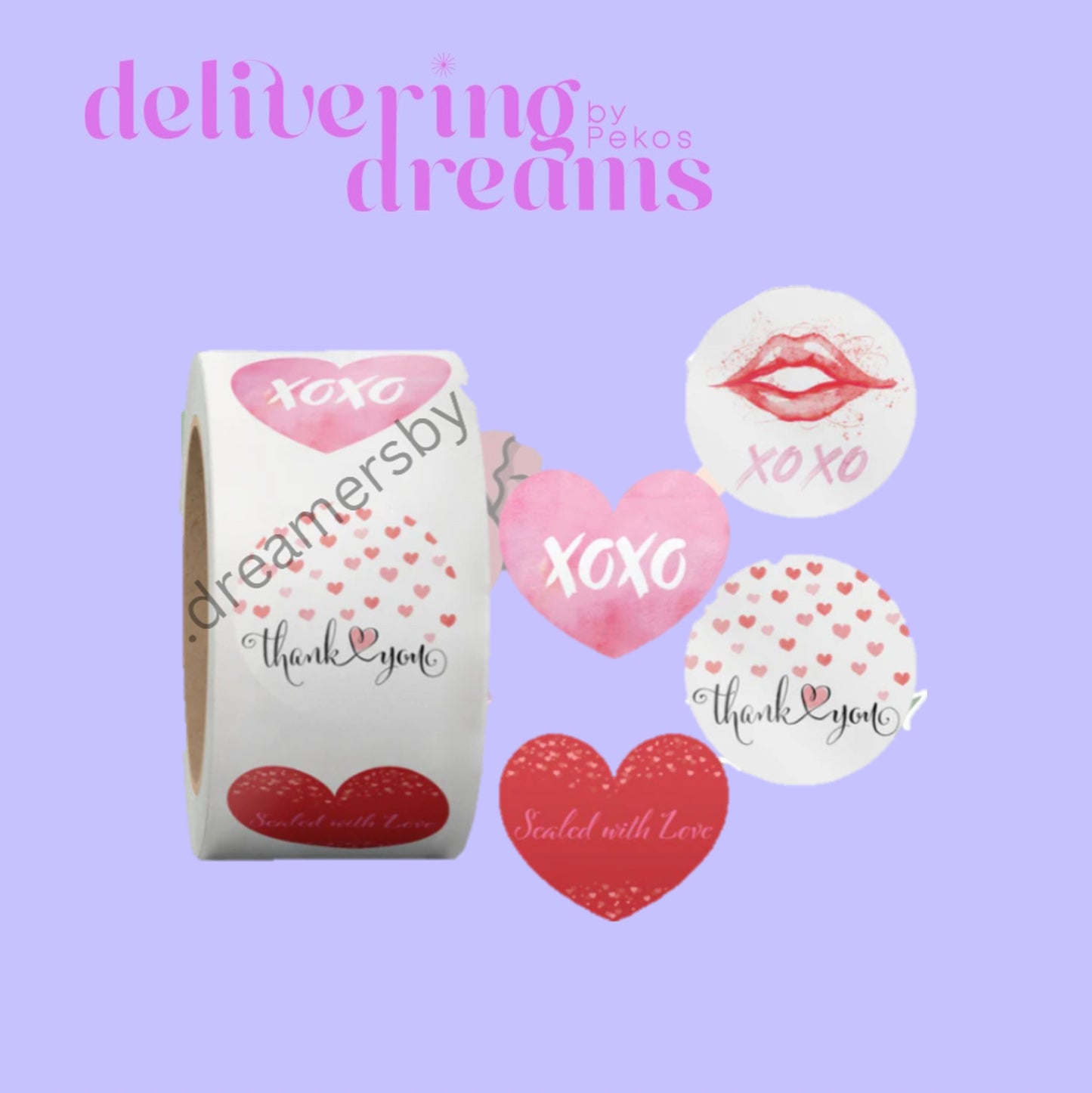 XoXo Love Stickers - Paquete de 20 stickers
