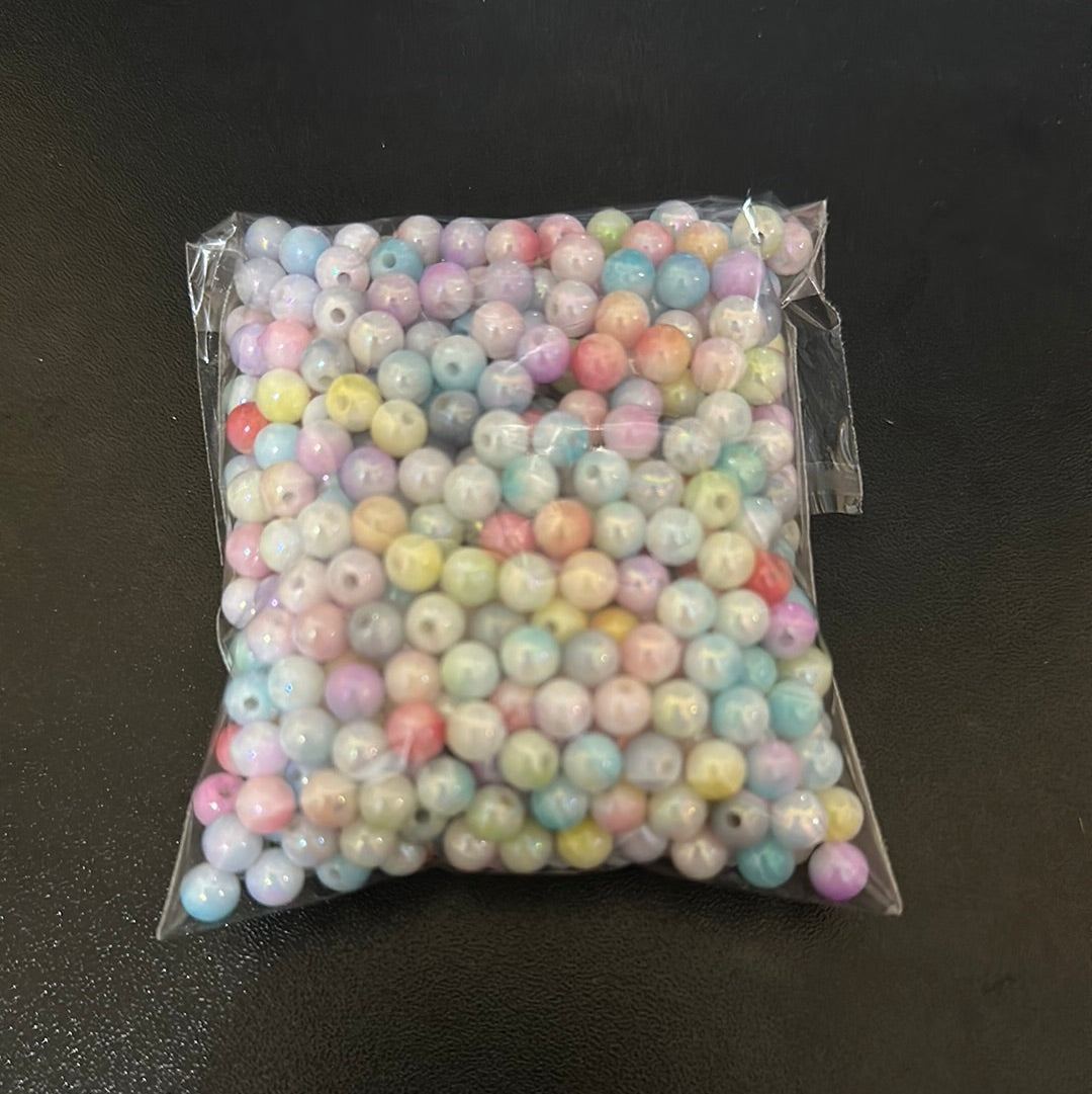 Mini Beads (Mix Colors) - No para bolígrafos (Ideal para joyería) Glossy Mix Colors - Paquete de 2oz