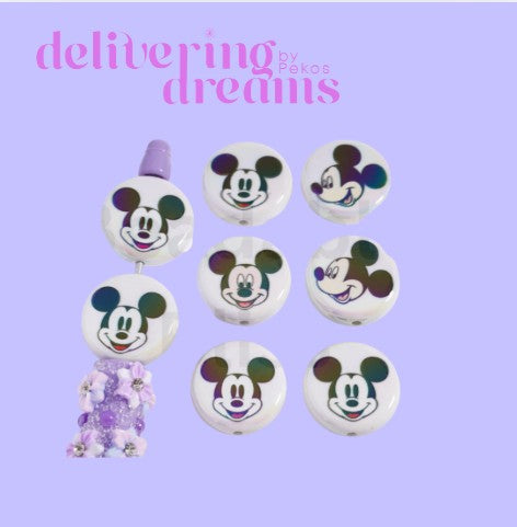 Acrylic BeadsCute Mickey Mouse Head, 23MM-Se envian surtidos