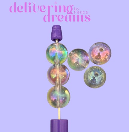 Clear round 15mm Beads (Mix Colors)