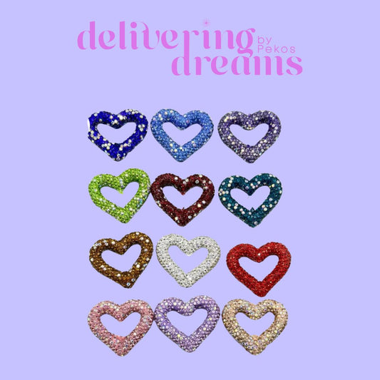 Bling Bling Colorful Rhinestones Heart Frame