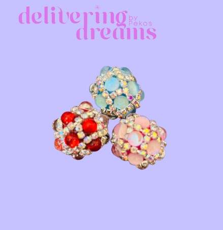 Fancy Color Rhinestone Beads(Pink/Blue/Red) se envía surtidos