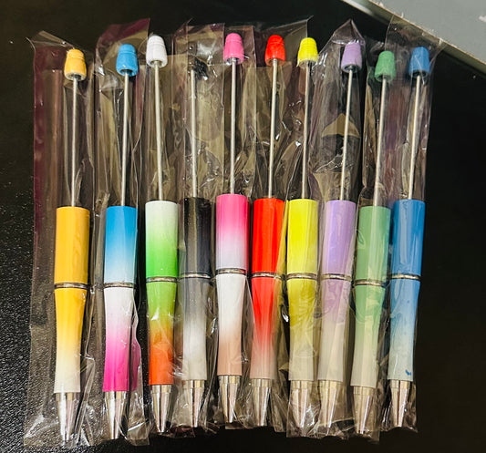 Ombre & Tie Dye Bead Pens - Paquete de 10 (Mix colors)
