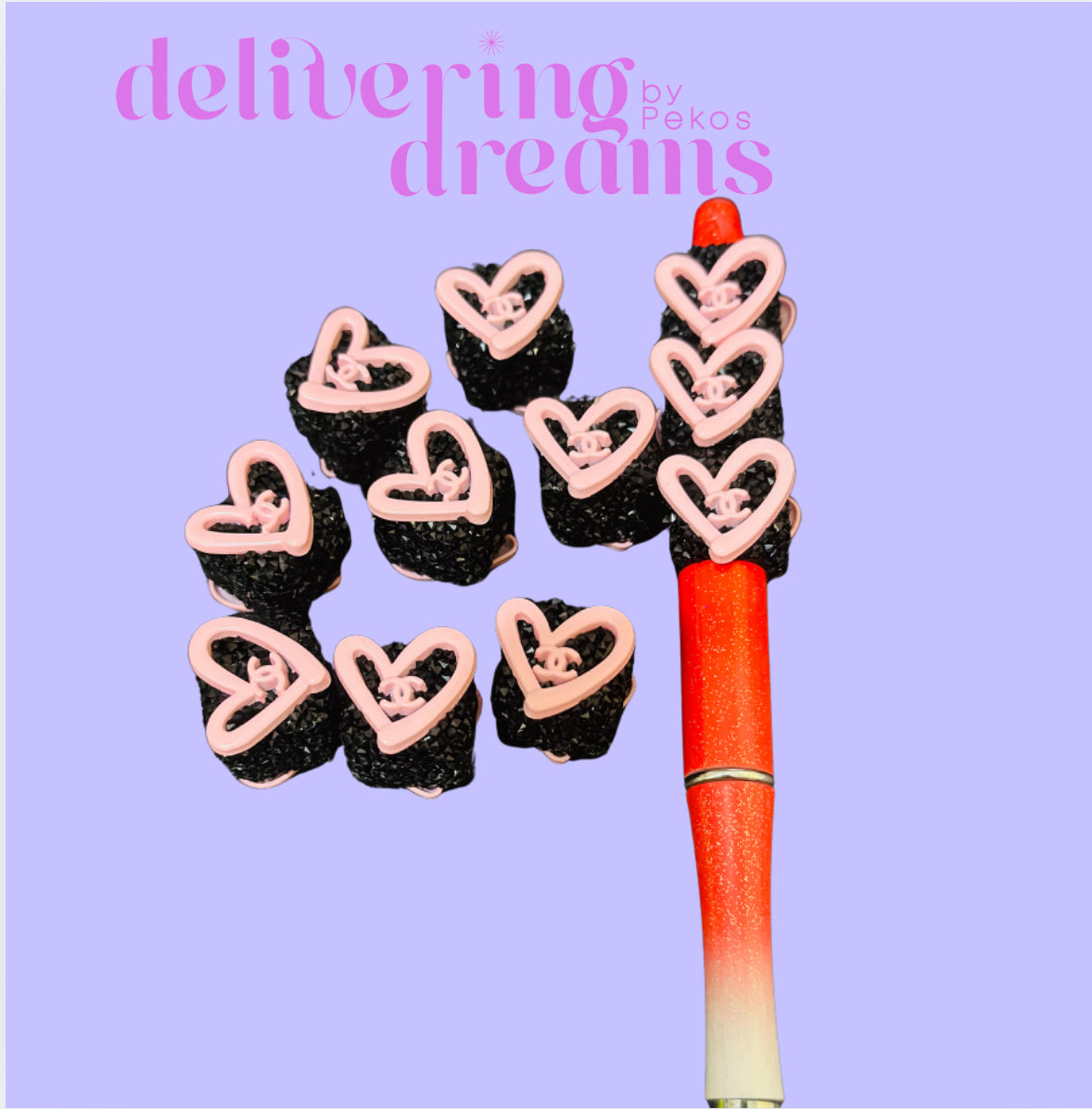 Black Cube with PinkHeart CC