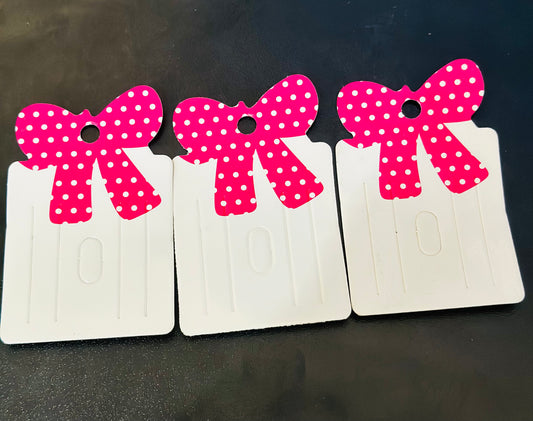 Tarjetas de cartón para clips para de cabello 3.07” x 1.97” - Paquete de 10 cartones