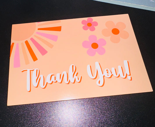 Sunshine 4 x 6 Thank You Cards - Paquete de 10