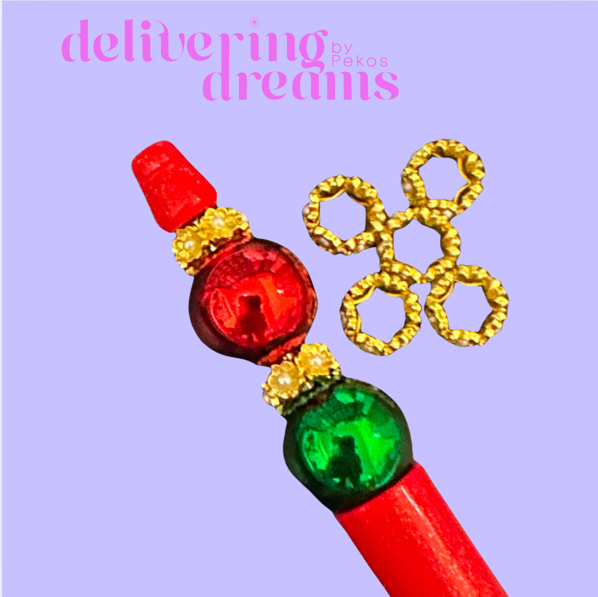 Beadable Metal Hexagon Spacer with Small Pearl, 10MM - Paquete de 10 spacers