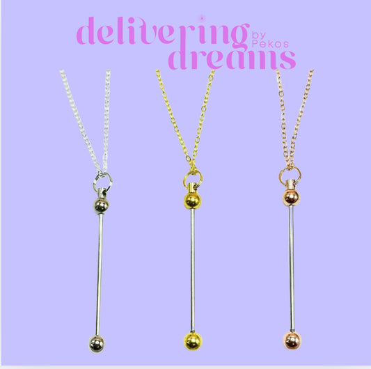 Fashionable Beadable Necklace Pendant with Bar