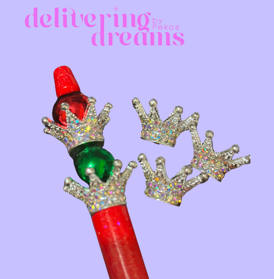 Bling Bling Sparkling Crown Spacers for Beads - Paquete de 5