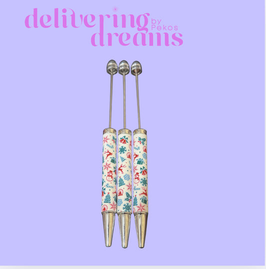 Christmas Printed Beadable Pens