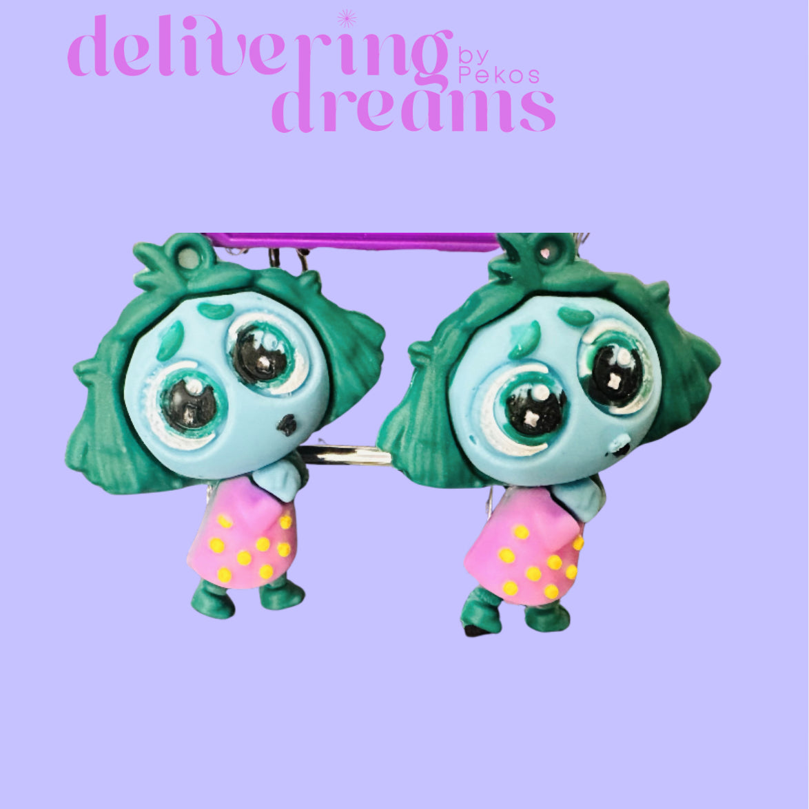 Large 3D Inside Out Family Cartoon Rubber Pendant for Keychain