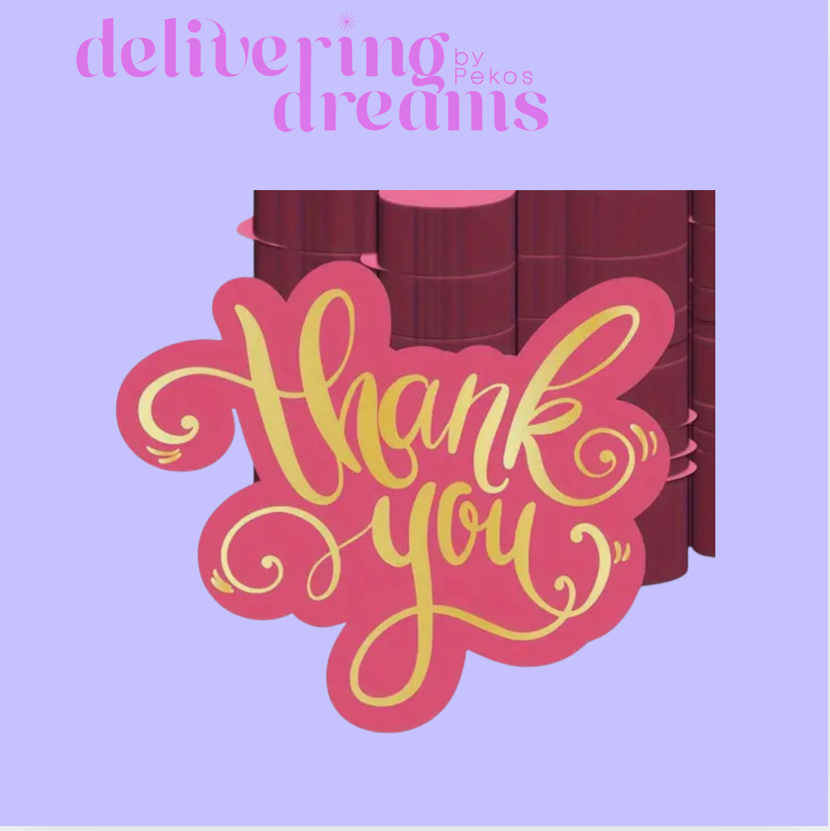 Thank You Card (Shape Cut Out) - Paquete de 5