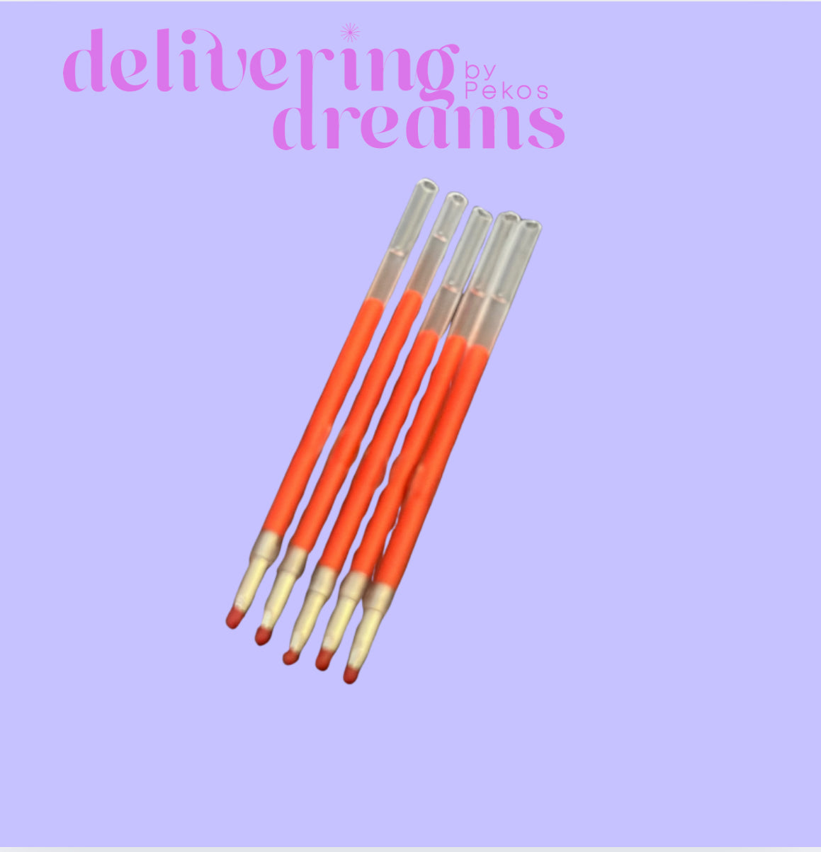 Red Refill for Plastic Beadable Pen - Paquete de 10