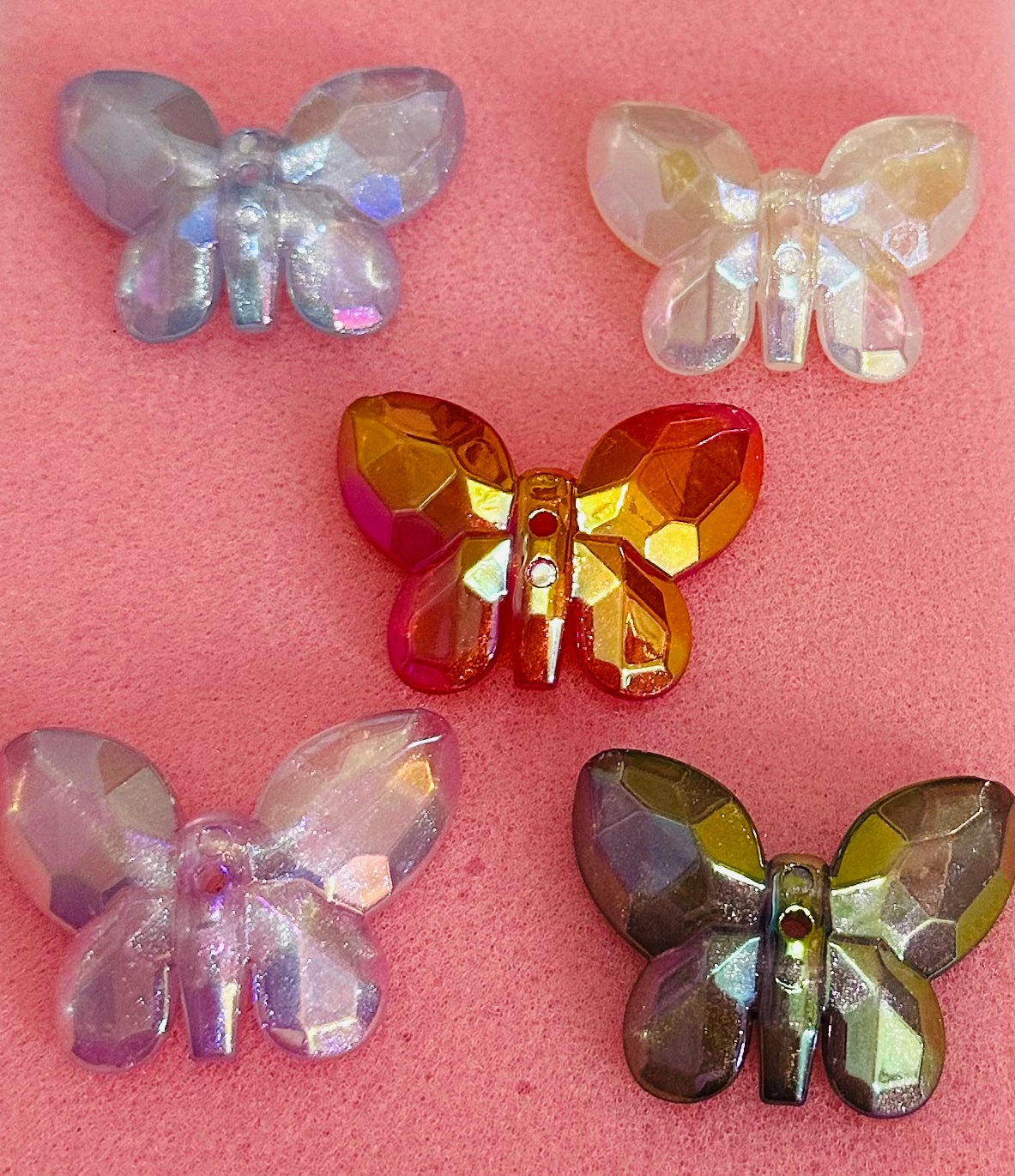 Mariposas Charms (se envían en colores surtidos) - Paquete de 5