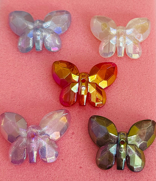 Mariposas Charms (se envían en colores surtidos) - Paquete de 5