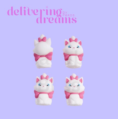 3D The Cute Cat with Pink Bow