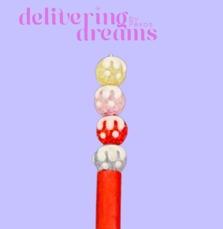 Glazed Frosted White Multicolor Beads (se envían surtidos)