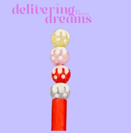 Glazed White Multicolor Beads (se envían surtidos)