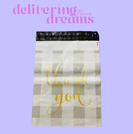 Gray Thank You 10 x 13 - Paquete de 10