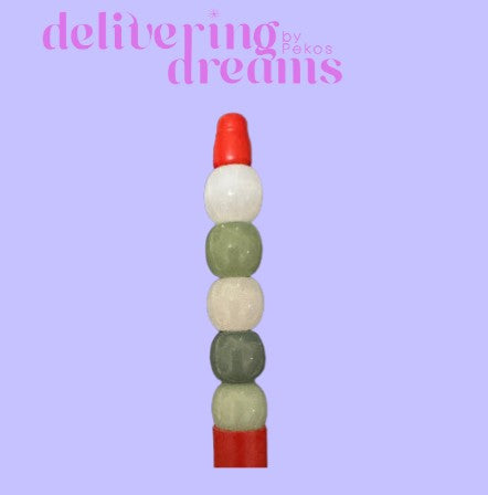 Green & White Beads - Paquete de 10