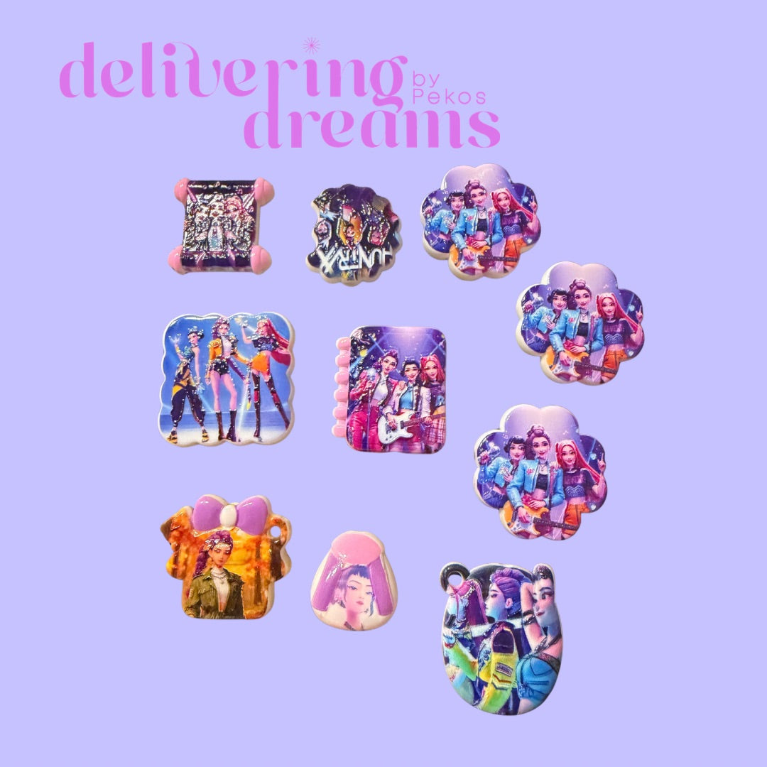 Acrylic Beads Pendant Concavo-Convex Girl Band Series-Formas Diferentes - EA