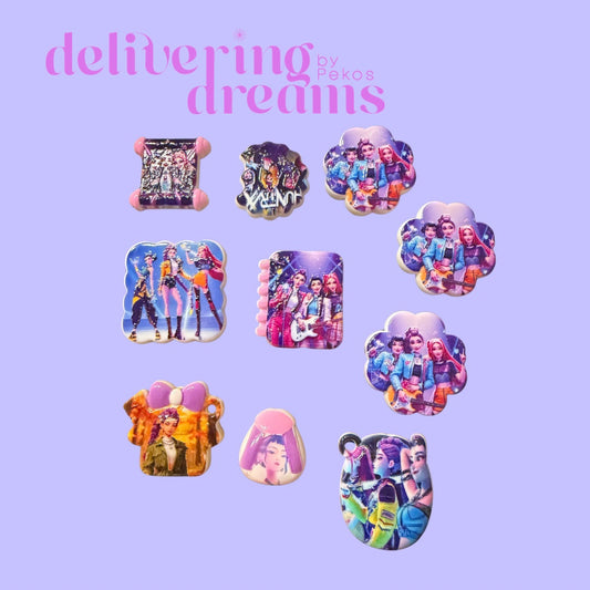 Acrylic Beads Pendant Concavo-Convex Girl Band Series-Formas Diferentes - EA