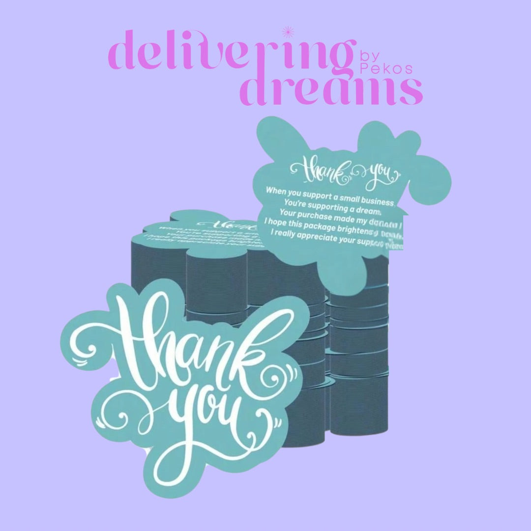 Thank You Card (Shape Cut Out) - Paquete de 5