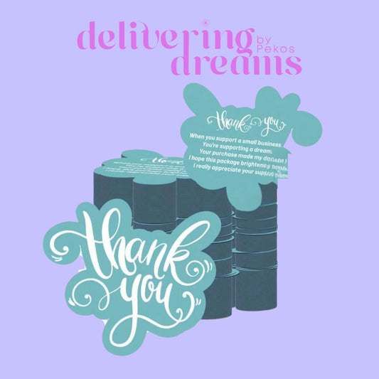 Thank You Card (Shape Cut Out) - Paquete de 5