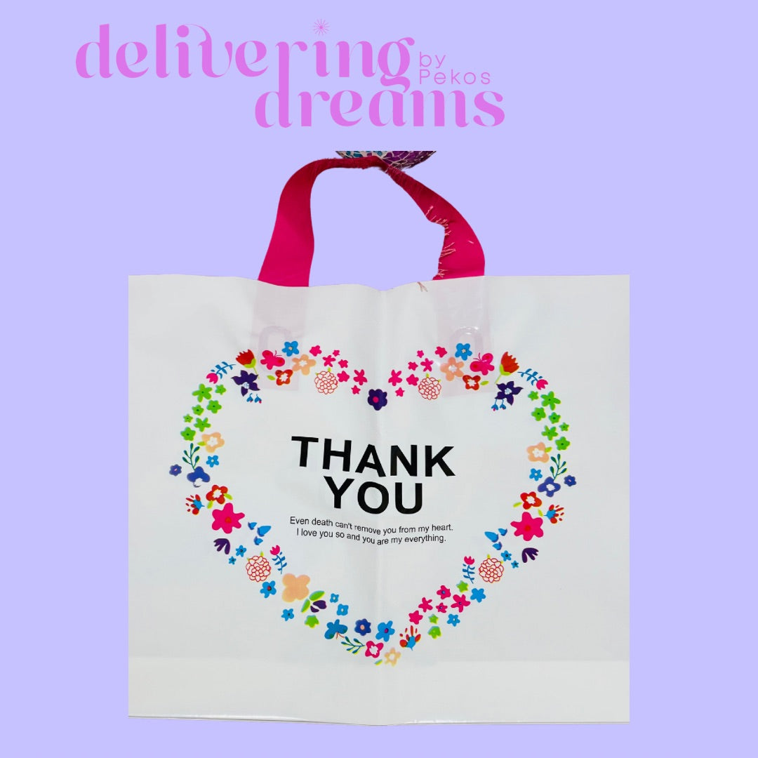 Floral Hearts Thank You 9 x 12”