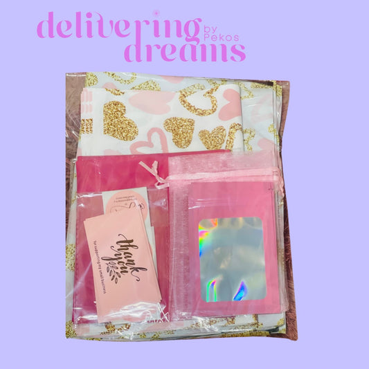 Pink & Gold Hearts Set