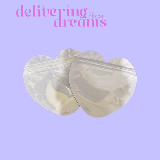 Bolsas en forma corazón con cierre ziplog (Precio por unidad)