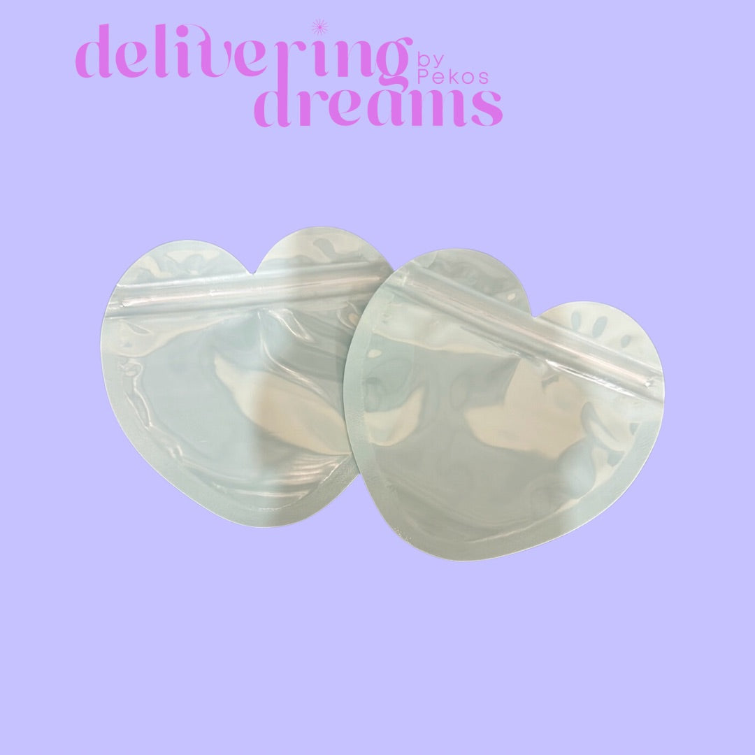 Bolsas en forma corazón con cierre ziplog (Precio por unidad)