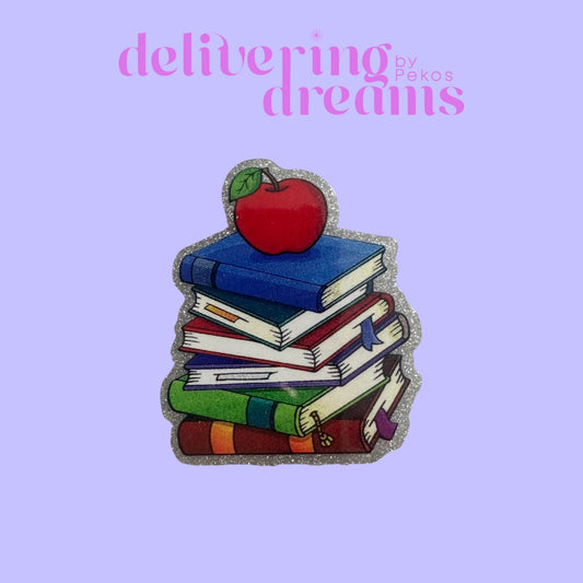 Books Flatback Acrylic