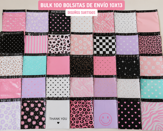 Bulk de 100 bolsas de envío - Tamaño 10 x 13 (leer descripción)