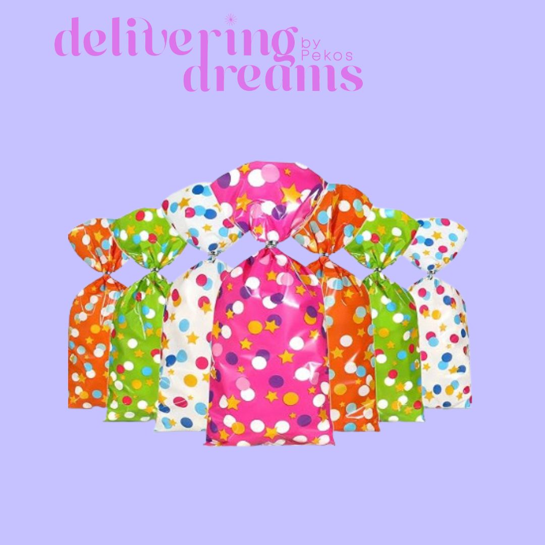 Easter Dots Celofan Bags 10 x 5 - Paquete de 10