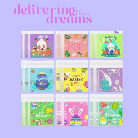 Easter 4 x 4 Cellophan Bags - Paquete de 20