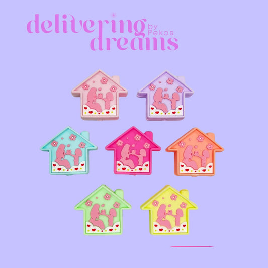 3D Cute Rose Red House Mom - Se envían en colores surtidos