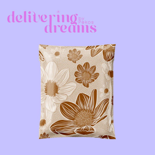 Brown Flowers - 6 x 9 - Paquete de 10