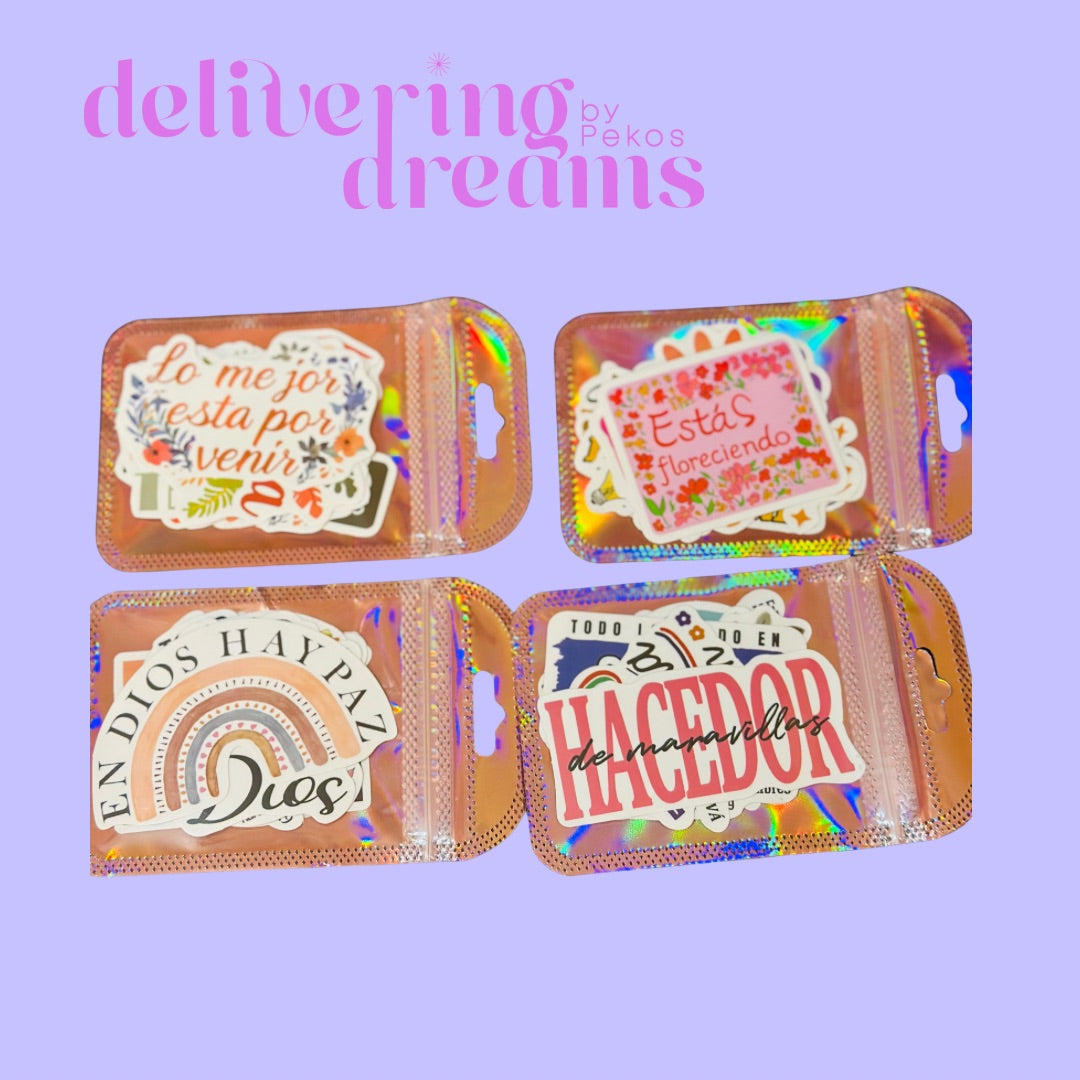 Stickers Surtidos Motivacionales - paquete de 10