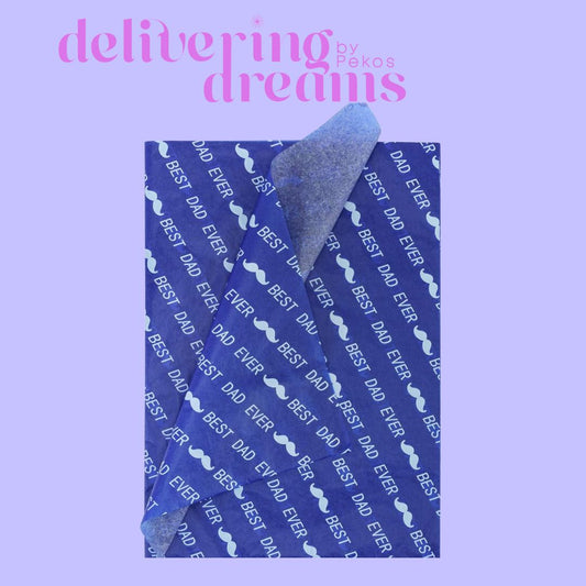 Best Dad Ever Tissue Paper - Tamaño 19 x 27” - Paquete de 4