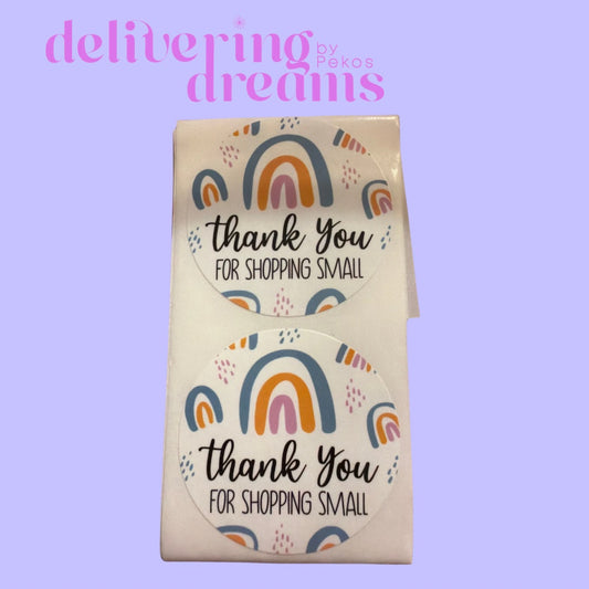 Thank You Arco Iris - Paquete de 10 stickers