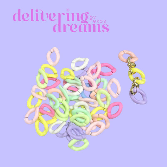 Eslabones para cadenas o pantallas (no incluye el conector) Paquete de 50(Mix colors)