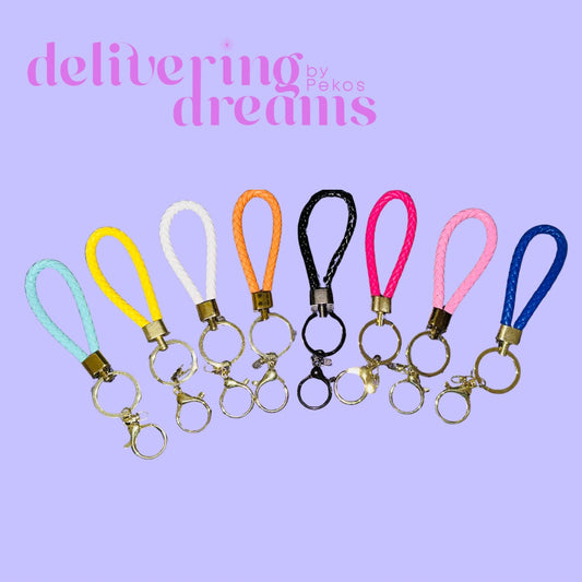 Llavero de cuero trenzado